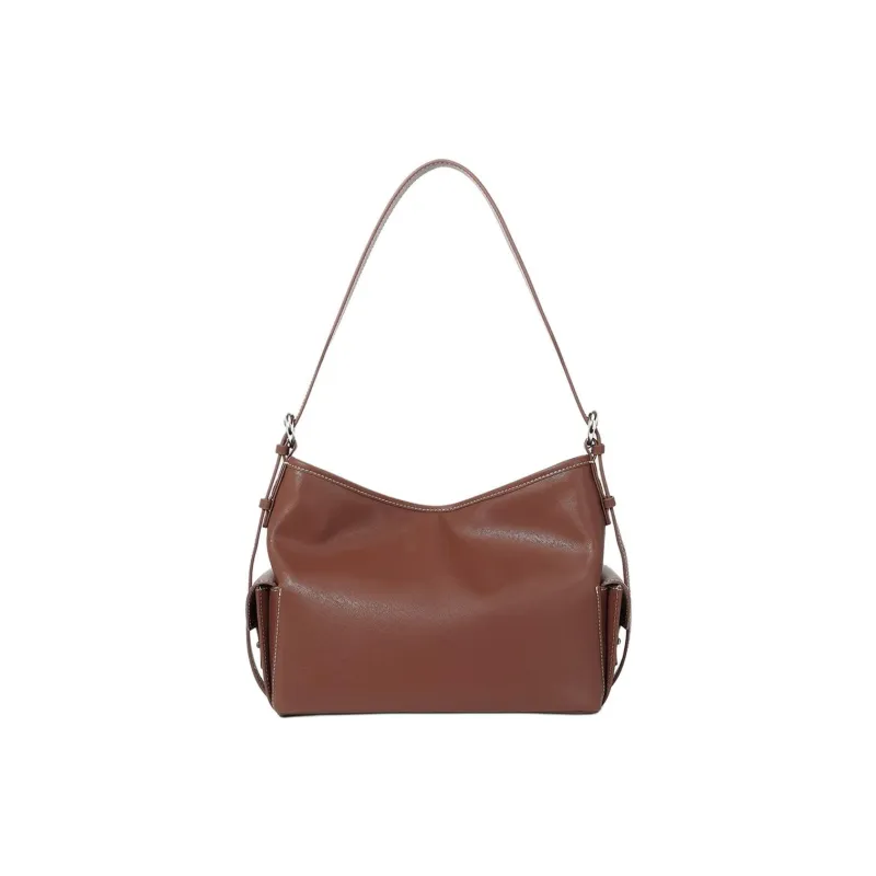 ROBERTA DI CAMERINO Cow Leather Crossbody Bag, Shoulder Bag Regular Women's Classic Black/Vintage Brown-7