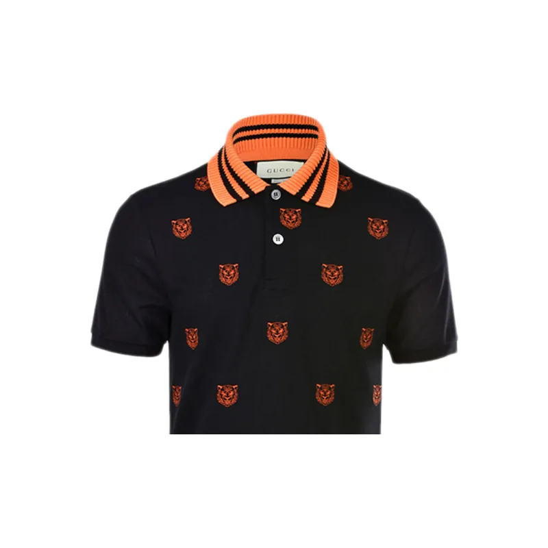 GUCCI Polo Shirts Men Black-2