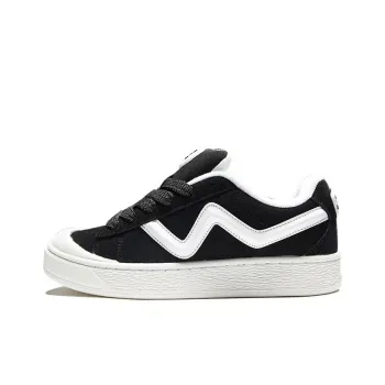 TOFAVE x GZOZ Coverage Anti Slip And Wear Resistant Low Top Skateboard Shoes Unisex Black White