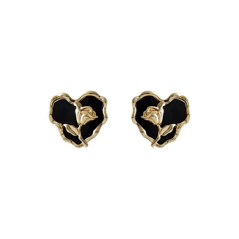 QIANFANGDAHUANGYE Alloy 925 Sterling Silver Resin Stud Earrings Women's-0
