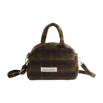MINLUBAOLUO Faux Fur Shoulder Bag Crossbody Bag Handbag Women's Multicolor