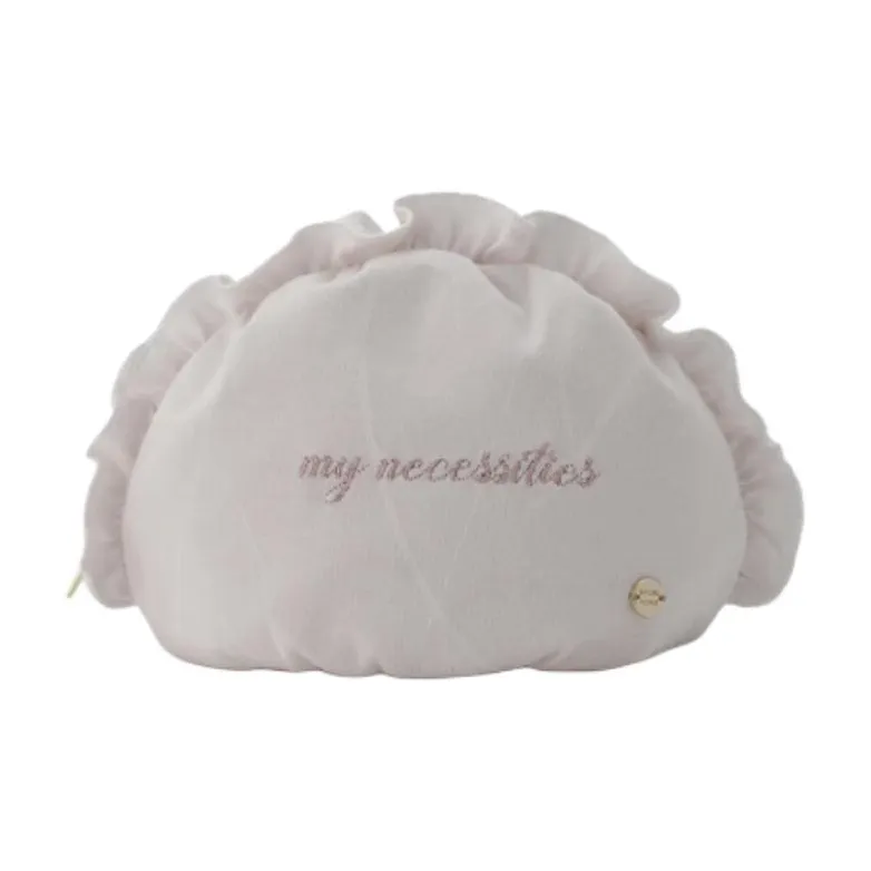 SNIDEL Viscose Coin Purse Clutch Medium Size Women's Ivory White/Pink/Plaid-0