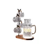 Begonia Braided Kettle+4 Braided Cups+Leaf Holder
