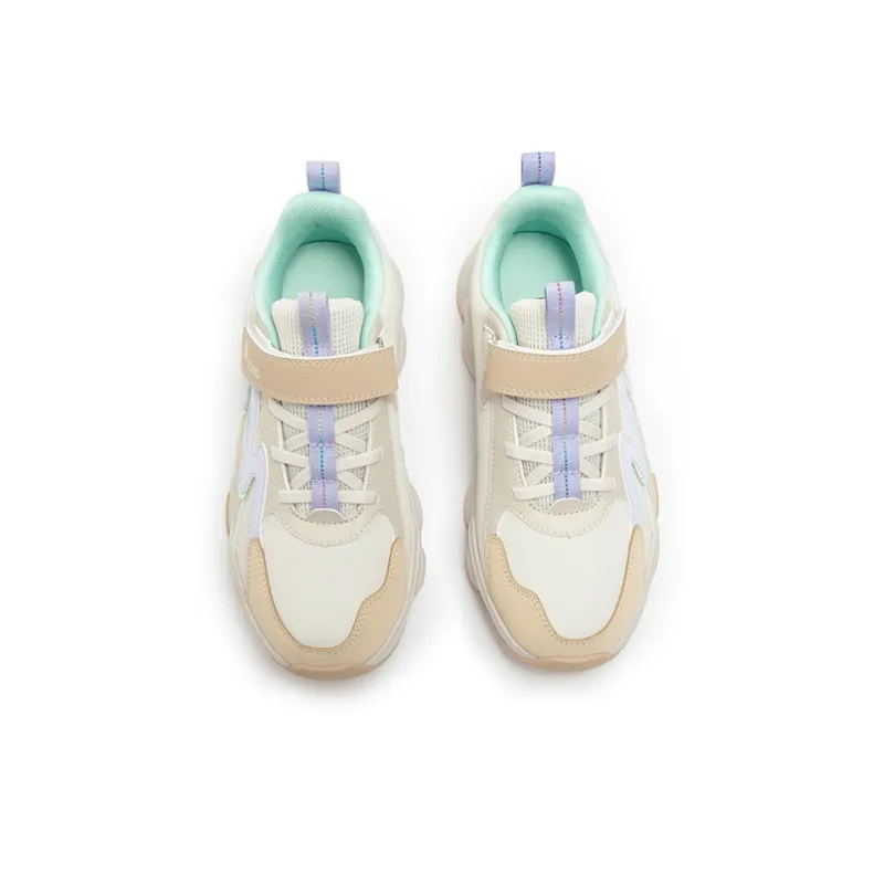 XTEP Kids Lifestyle Shoes White Sand Gray/Oatmeal Cream/Snow Cyan Purple Kids'-2