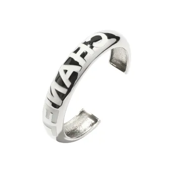 CHANEL Metal, Resin Bangles Women's Silver