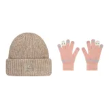 Brown Cap+Pink Glove