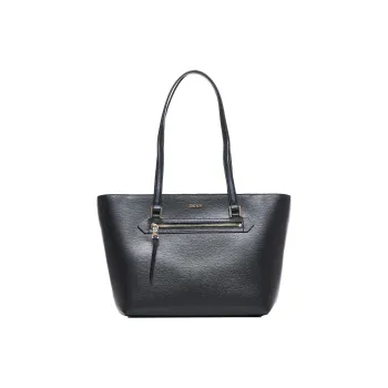 DKNY Cow Leather Tote Bag, Shopping Bag, Shoulder Bag, Handbag Women's Black