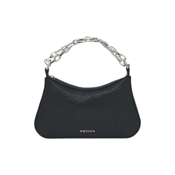 Alexander McQueen T Bar Grain Lambskin Coin Purse Handbag Mini Women's Black
