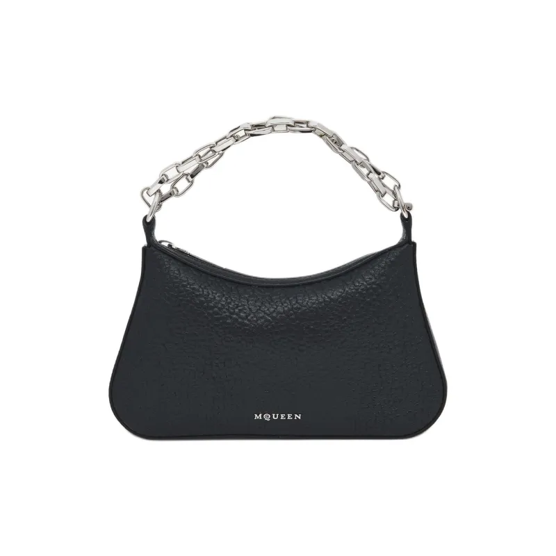 Alexander McQueen T Bar Grain Lambskin Coin Purse Handbag Mini Women's Black-0
