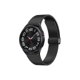 Black (Black Buckle) Men's Magnetic Folding Clasp Silicone Strap