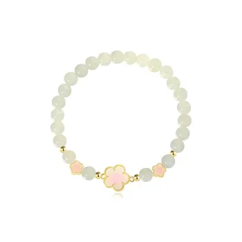 WEITIANXUAN Hetian Jade Bracelets White Jade/Pale Greenish White Jade Unisex