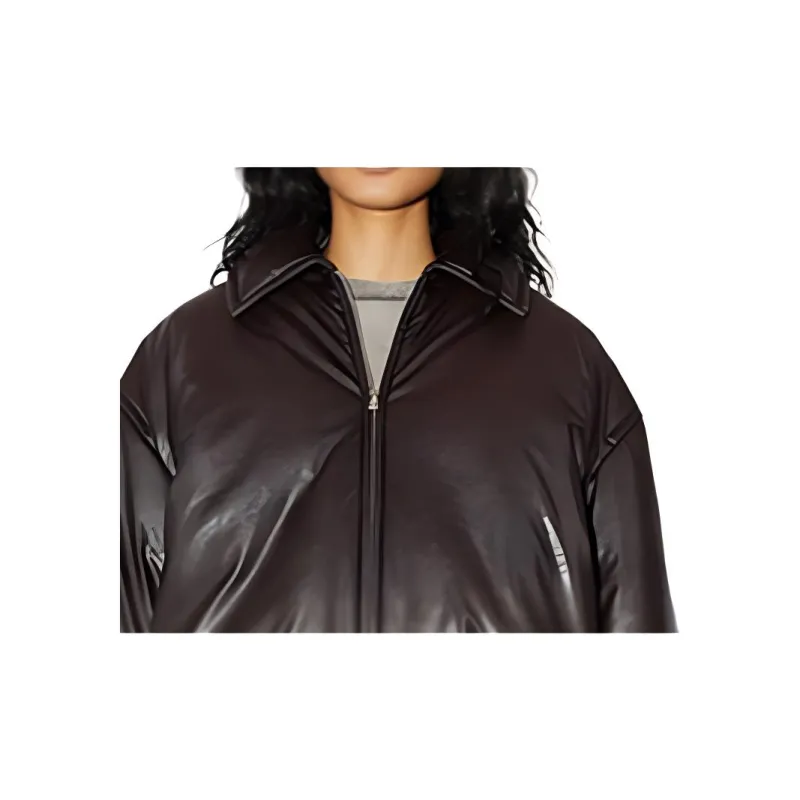 Acne Studios Coated Bomber Jacket Adm Dark Brown-1