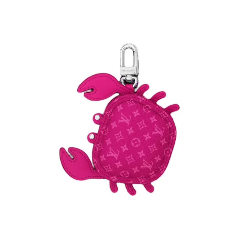 LOUIS VUITTON Canvas Crab Bag Coin Purse Earphone Case Charm Bag Merch Men's Pink-0