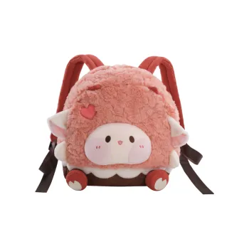 Holding Bamboo Polyester Backpack Medium Size Women's Pink