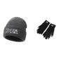 Gray Hood+Black Glove