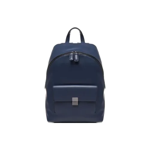 CALVIN KLEIN Calfskin Backpack Men's Blue