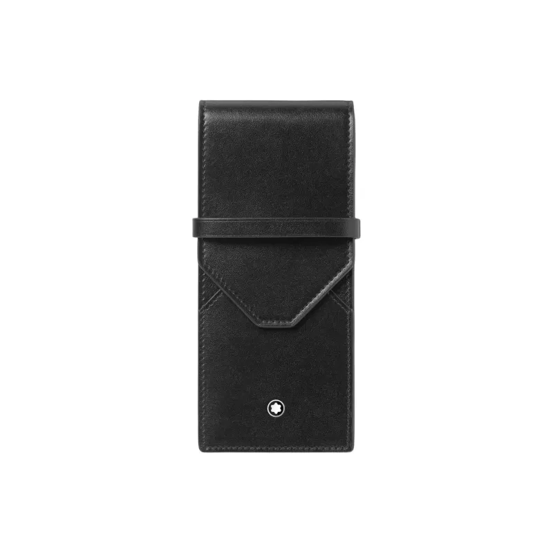 MONTBLANC Calfskin Pen Pouch Storage Bag Men's Black-0
