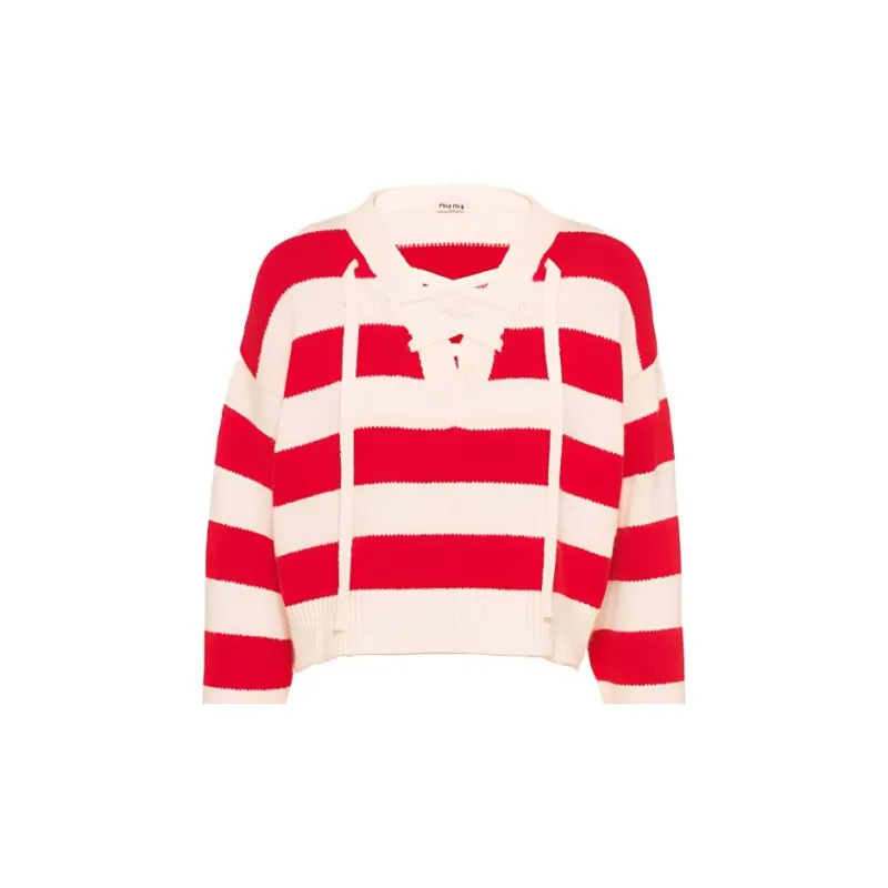 MIU MIU SS22 Cashmere Sweater Women's Red-5