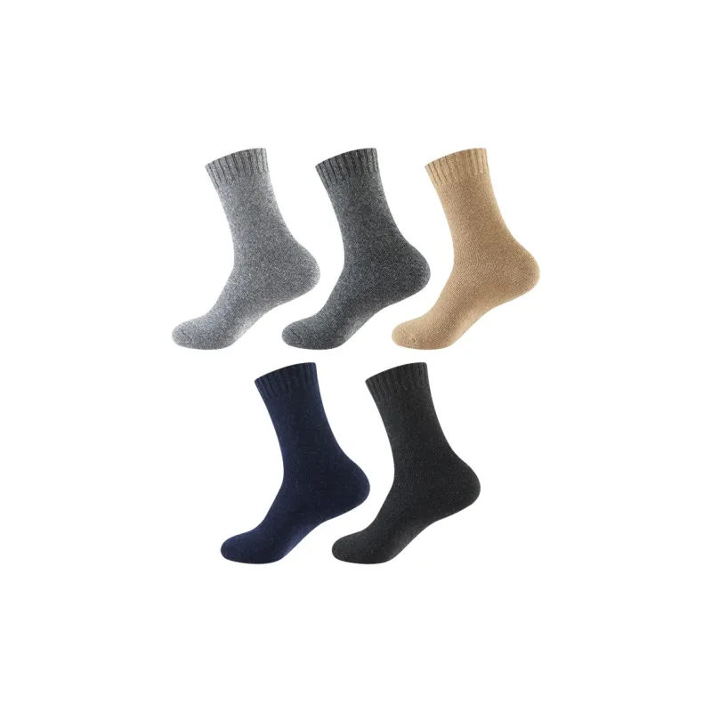 H YXIANG Mid Calf Socks Men's 5 Pack-0