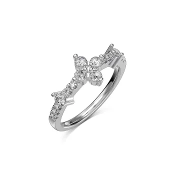 KAILEIFU S925 Silver Rings Women's Silver