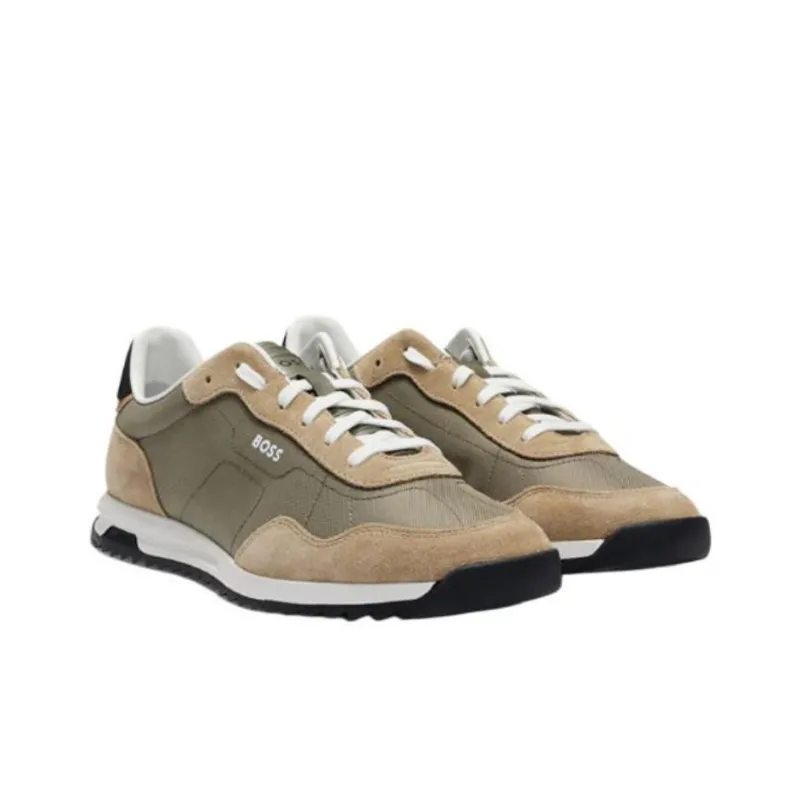 HUGO BOSS Low Top Casual Shoes Men's Umber Green-1