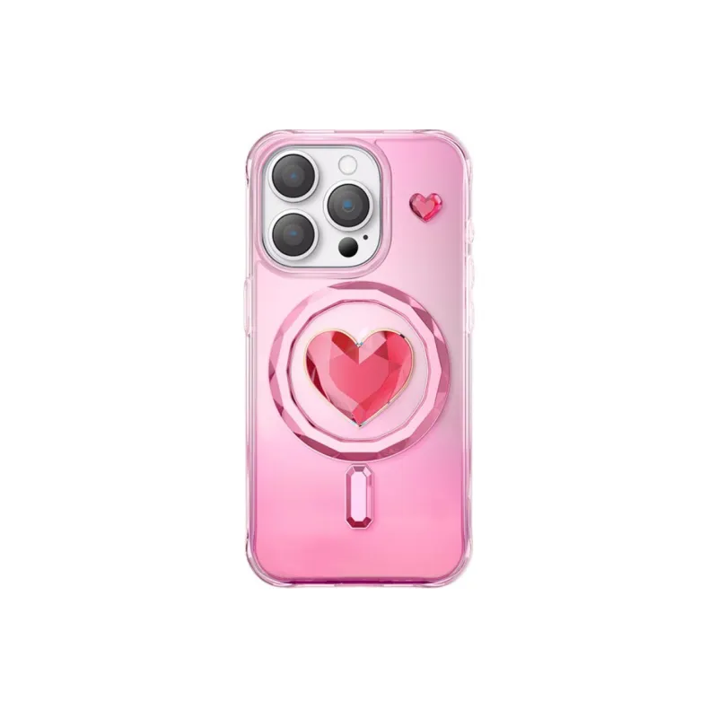 Kingxbar TPU Material 3D Effect Heart Magsafe Phone Case Compatible With Apple 16 Collection-7