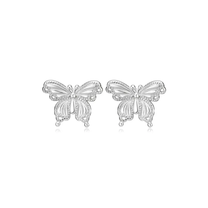 KING TAI SANG 999 Fine Silver Stud Earrings Women's-3