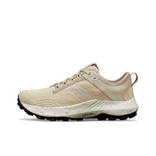 Saucony Anti Slip Wear Resistant Low Top Hiking Shoes Women's White Gray