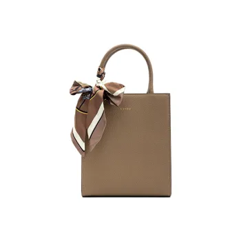 HONGU Cow Leather One Shoulder Handbags Small Size Women's Elephant Gray Dark Coffee