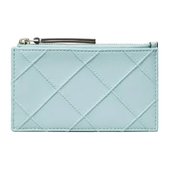 TORY BURCH Fleming Nappa Leather Card Holder Regular Women's Light Blue