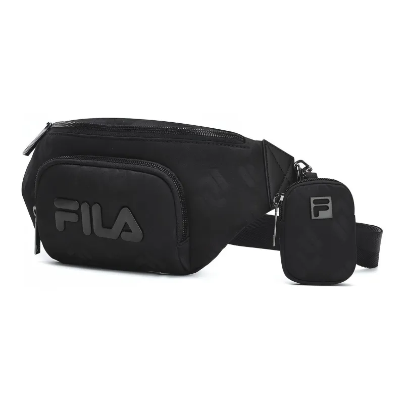 FILA Fabric Shoulder Bag, Crossbody Bag, Fanny Pack Regular Unisex Pitch Black-1