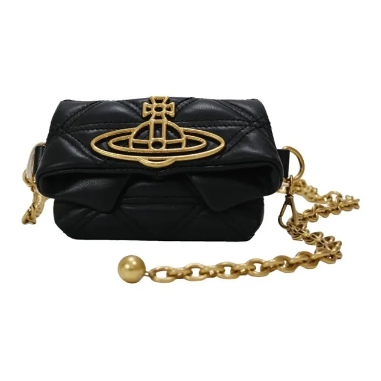 Vivienne Westwood Sheepskin Crossbody Bag Shoulder Bag Women's Black-0