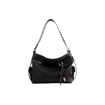 ROBERTA DI CAMERINO Cow Leather Shoulder Bag Regular Women's Classic Black/Vintage Brown