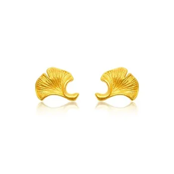 KING TAI SANG 999 Fine Silver Stud Earrings Women's