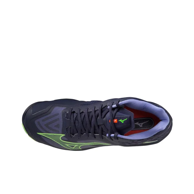Mizuno Wave Lightning Z7 Cushioned Slip-Resistant Mid-Top Training Shoes Unisex Dark Purple-2