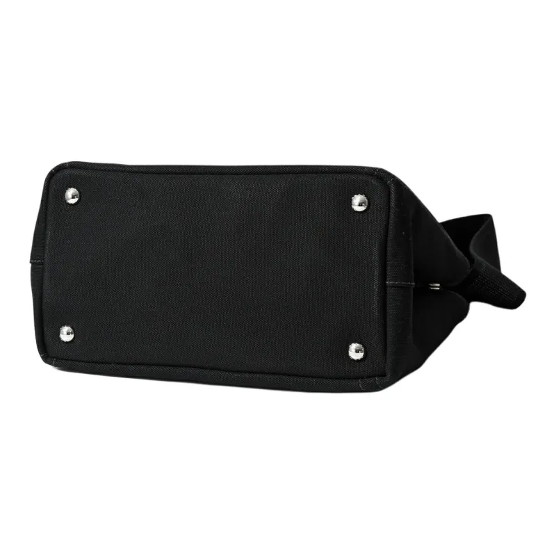 PRADA Canvas Canvas Bag Tote Bag Shopping Bag Shoulder Bag Crossbody Bag Handbag Women's Black-3