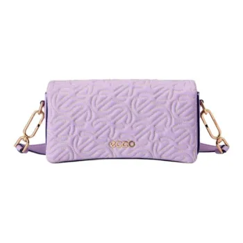 Ecco Cow Leather Crossbody Bag Shoulder Bag Small Size Women's Lavender