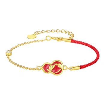 Nine Music S925 Silver Bracelets Unisex Red