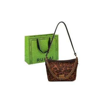 RUIPAI PU Crossbody Bag, Shoulder Bag Women's Leopard Print Brown/Leopard Print Coffee