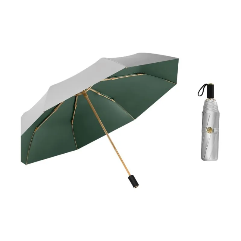 TIANWEI UMBRELLA Double Layer Titanium Silver Sun Umbrella With UV Protection All Weather Solid Color Umbrella-2