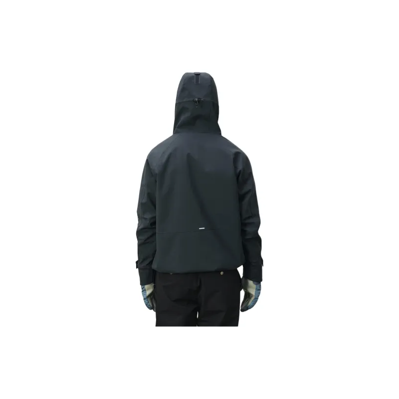 MYSAMESAME Fall Jackets & Coats Loose Fit Unisex Volcanic Gray Black-1