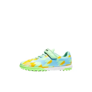 KELME Star Shine Slip Resistant Cushioning Wear Resistant Breathable Low Top Kids' Soccer Shoes Green/Blue Kids'
