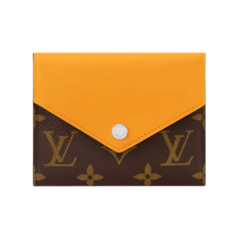LOUIS VUITTON Victorine Coated Canvas Victoria Wallet Men's Yellow & Brown-0