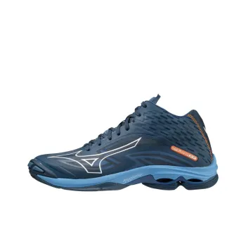 Mizuno Wave Lightning Z7 Anti-Slip Wear-Resistant Mid-Top Training Shoes Unisex Dark Blue
