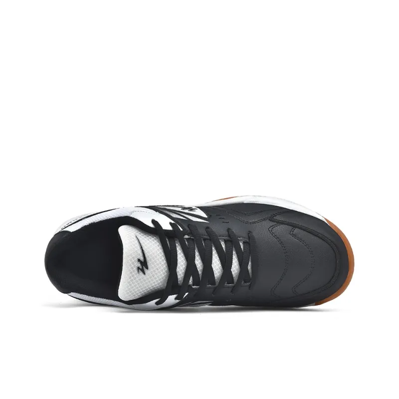 Binary Cushioning Rebound Abrasion Resistant Lightweight Slip Resistant Low Top Badminton Shoes Men's White Black-2