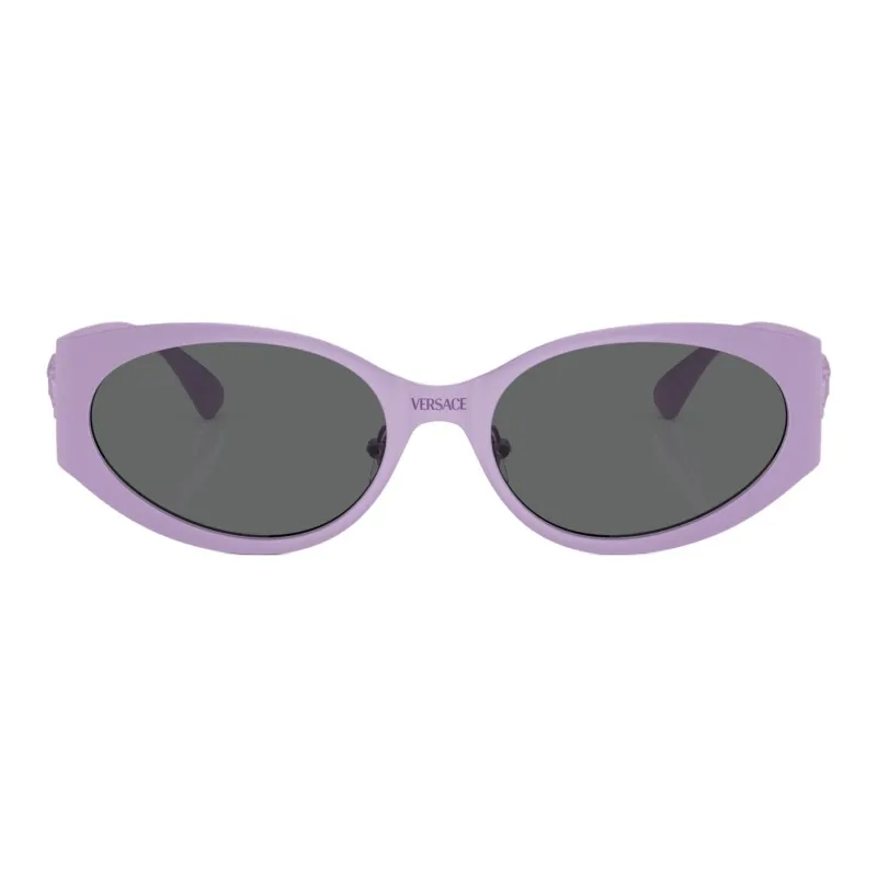 VERSACE Logo plaque Oval frame Sunglasses-1