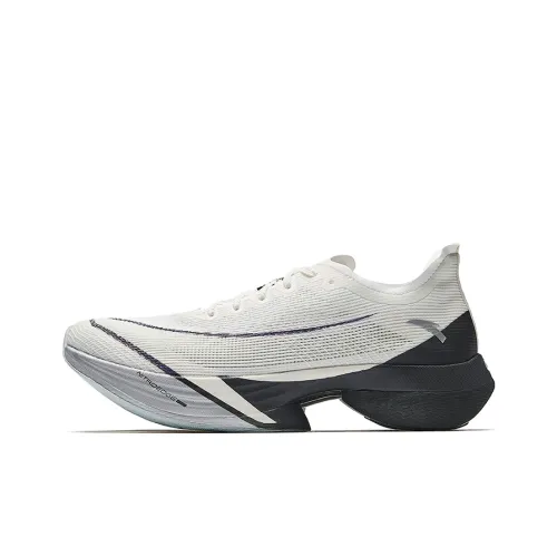 Anta C10 Pro Slip Resistant Breathable Low Top Running Shoes Men's White Gray Black