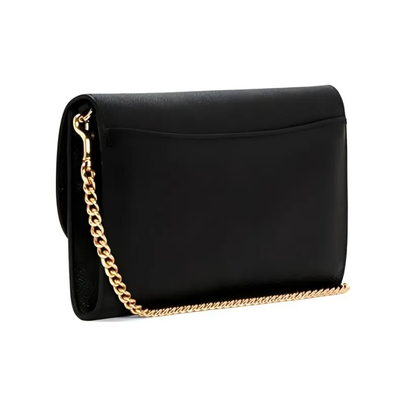 COACH Gemma Twill Leather Shoulder Bag Crossbody Bag Small Size Women's Black-3