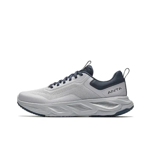 Anta Anti-Slip Wear-Resistant Low-Top Casual Running Shoes Men's Gray Blue