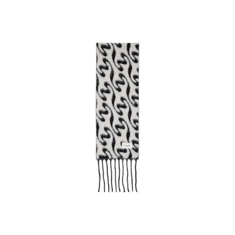 HOLZWEILER Wool Knit Scarves Women's Black-1
